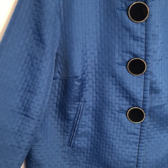 Kim Rogers quilted cropped jacket w/ great big button detail szM - Picture 4 of 7